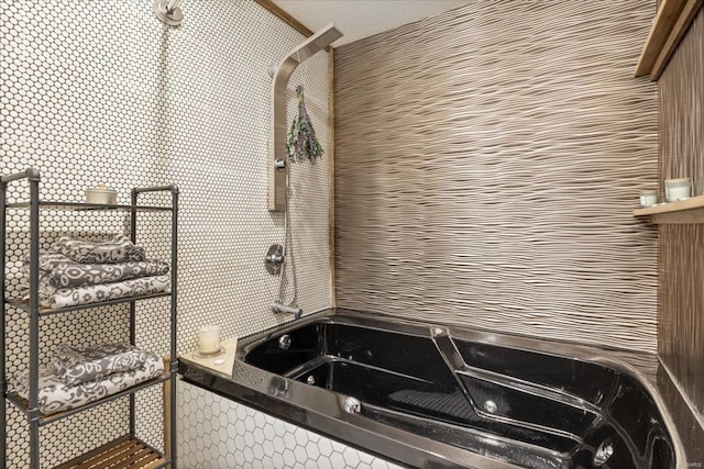 bathroom featuring a jetted tub