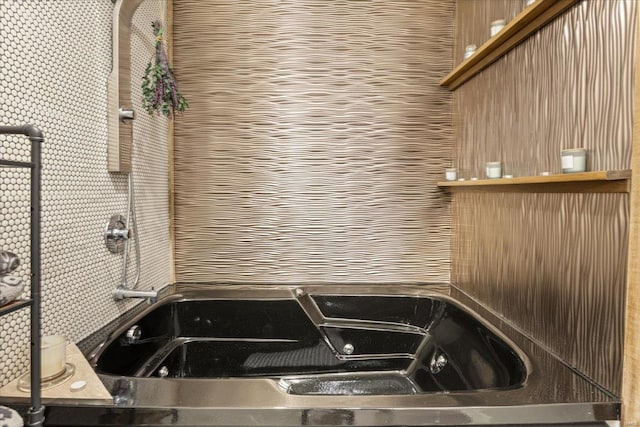 full bathroom with a bath