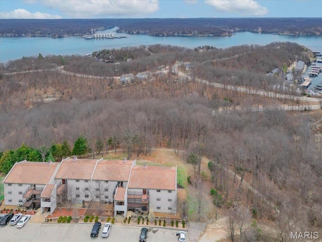 429 Racquet Club Dr Unit 3D-309, Village of Four Seasons, MO 65049 - aerial overview of property's location featuring a nearby body of water and a forest