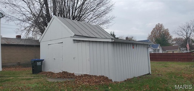 view of outbuilding featuring an outdoor structure