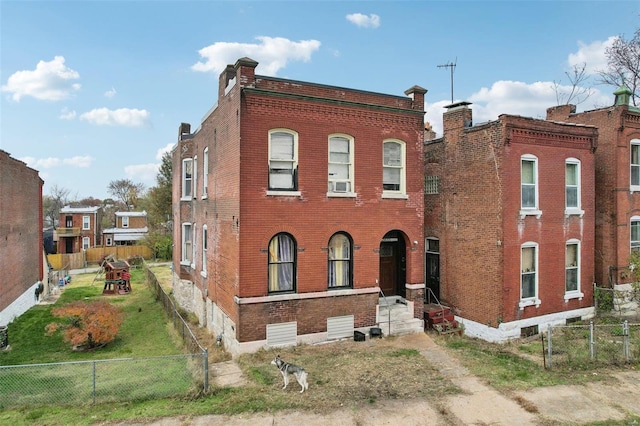 3833 Marine Ave, Saint Louis, MO 63118 - view of front of home with brick siding and fence