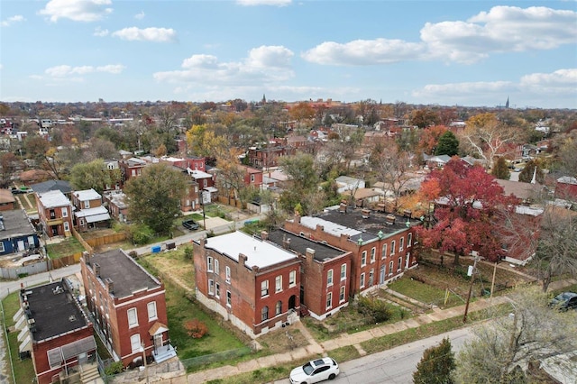 3833 Marine Ave, Saint Louis, MO 63118 - aerial view of property's location with nearby suburban area
