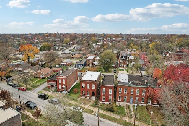 3833 Marine Ave, Saint Louis, MO 63118 - aerial view of property's location with nearby suburban area