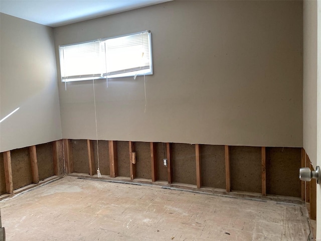 view of spare room