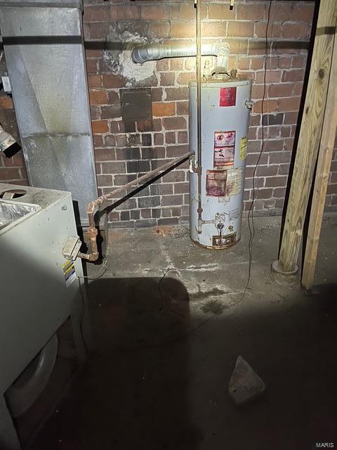 utilities featuring gas water heater