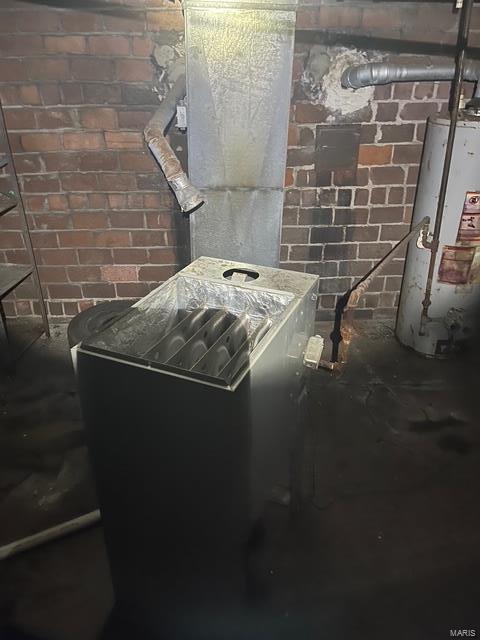 basement view of water heater