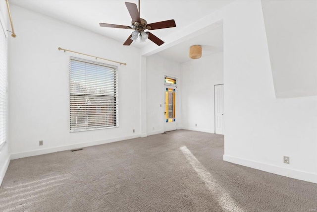 4361 Laclede Ave, Saint Louis, MO 63108 - carpeted spare room featuring ceiling fan and baseboards