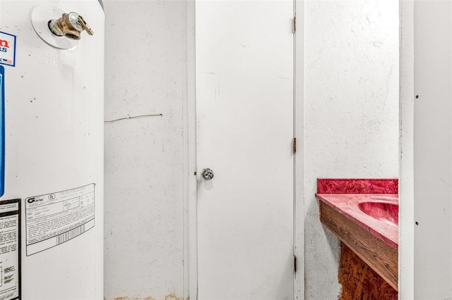 1728 Hitching Post Ln, Farmington, MO 63640 - bathroom with water heater and vanity