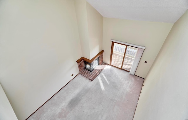 unfurnished living room with carpet flooring