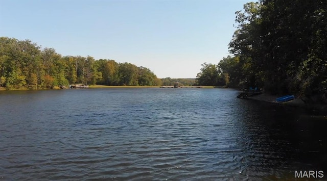 451 Foxfire Point Dr, Wright City, MO 63390 - water view with a heavily wooded area