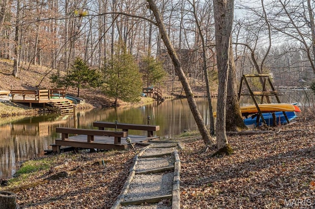 451 Foxfire Point Dr, Wright City, MO 63390 - dock area featuring a water view