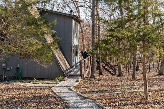 451 Foxfire Point Dr, Wright City, MO 63390 - exterior space featuring stairway