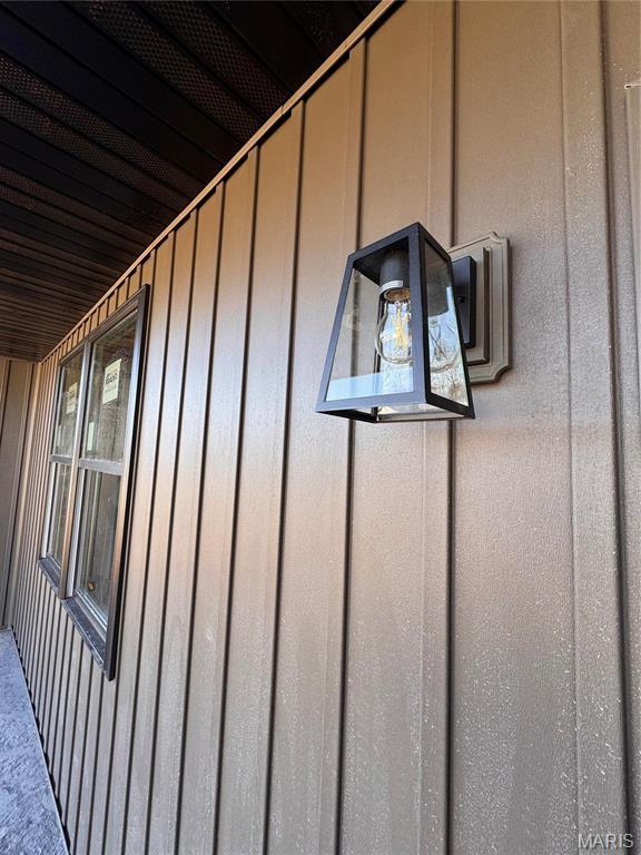 exterior view of board and batten siding
