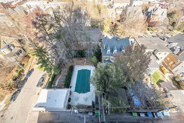aerial perspective of suburban area
