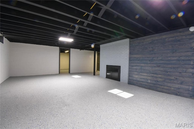 305 E Hauser St, Litchfield, IL 62056 - finished below grade area with a fireplace