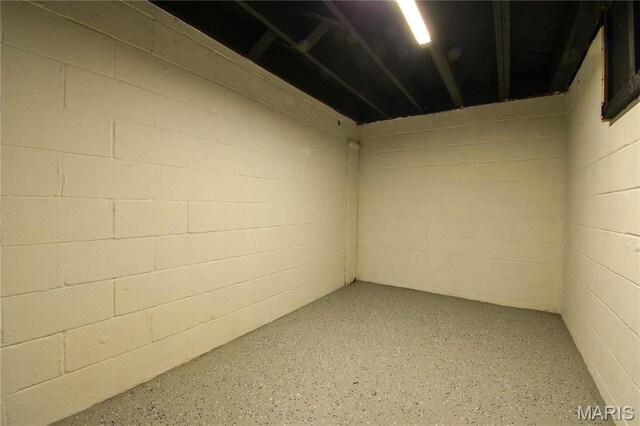 305 E Hauser St, Litchfield, IL 62056 - unfinished below grade area featuring concrete block wall
