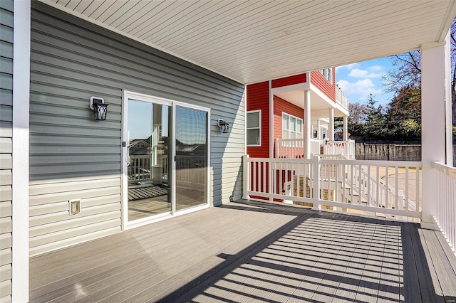 view of wooden deck