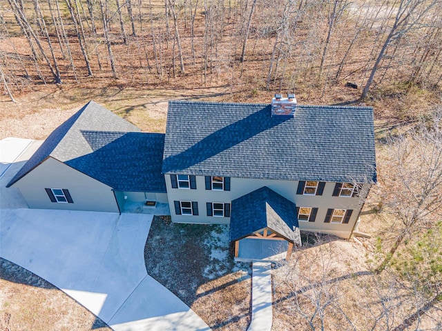view of subject property