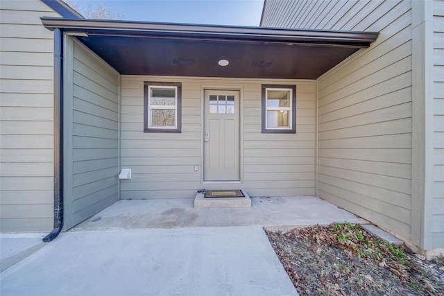 view of doorway to property