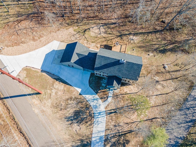 view from above of property