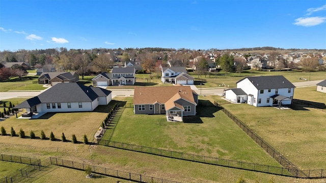 aerial view of residential area