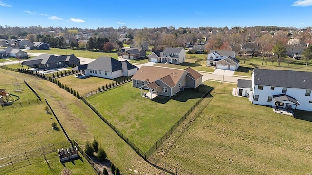 aerial view of residential area