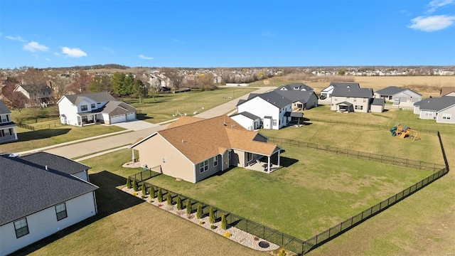 aerial view of residential area