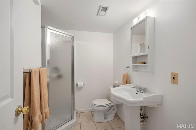 729 W Lockwood Ave, Saint Louis, MO 63122 - bathroom featuring tile patterned floors and a shower stall