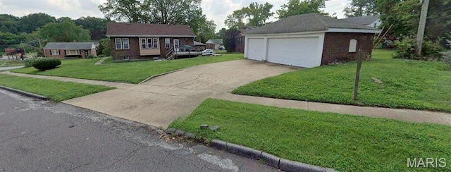 104 Emerling Dr, Saint Louis, MO 63121 - single story home featuring a front lawn and brick siding