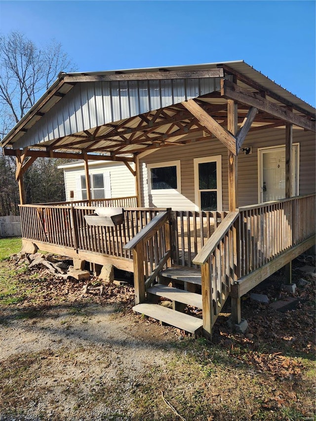 15005 Carthage Rd, Dixon, MO 65459 - back of house with a deck