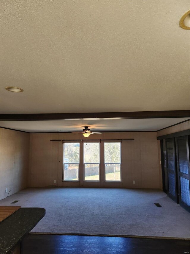 15005 Carthage Rd, Dixon, MO 65459 - unfurnished living room featuring ceiling fan