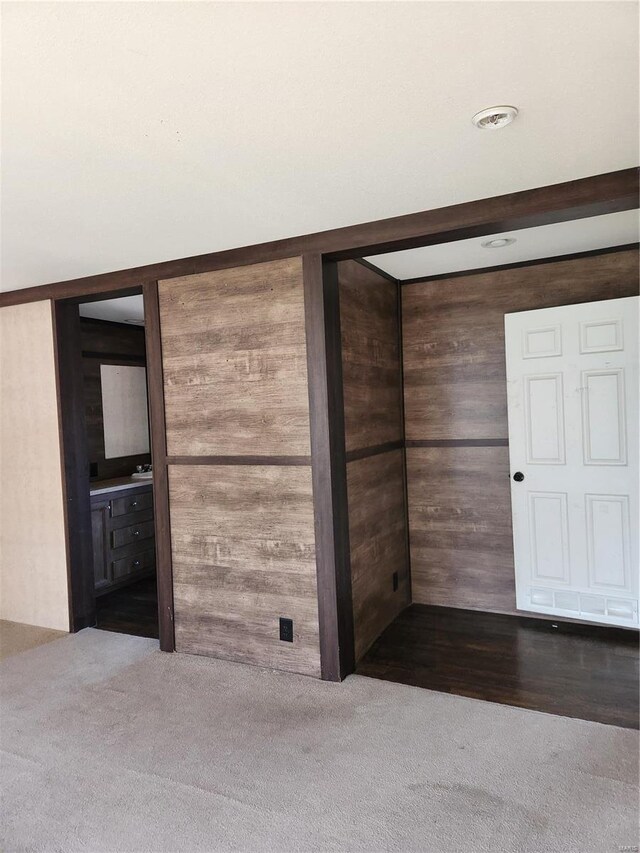 15005 Carthage Rd, Dixon, MO 65459 - carpeted empty room featuring wood walls
