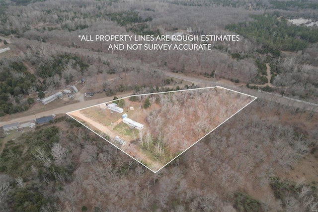 aerial overview of property's location featuring property parcel outlined