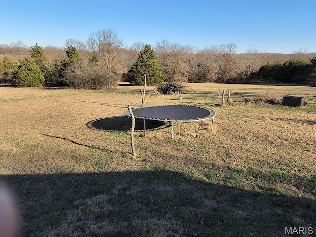 10740 Wilmena Ln, Rolla, MO 65401 - view of green lawn featuring a trampoline