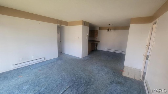 1674 Blue Ridge Dr Unit A, Saint Louis, MO 63125 - unfurnished room featuring a baseboard heating unit and carpet flooring