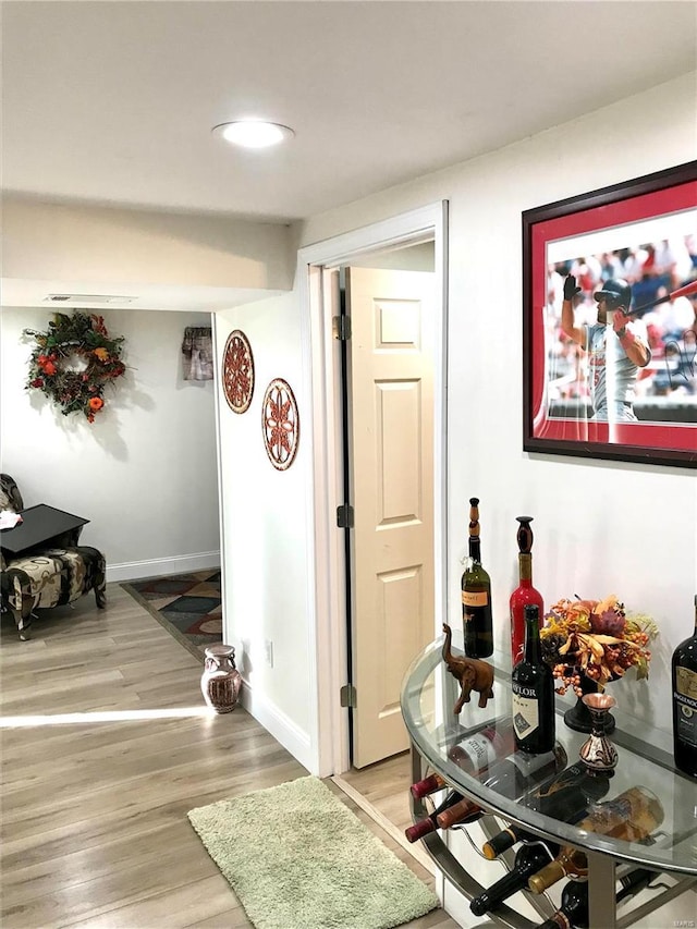 1578 Lakeshore, Cuba, MO 65453 - hallway with light wood-style floors, baseboards, and recessed lighting