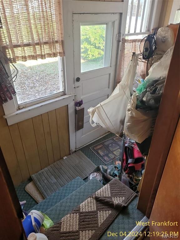 1415 E Oak St, West Frankfort, IL 62896 - doorway with carpet flooring