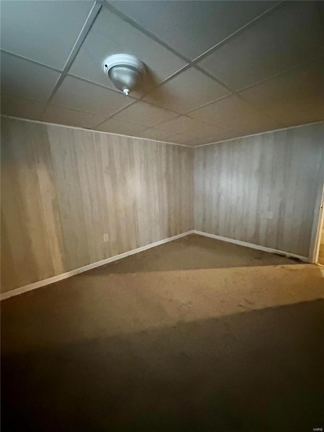 4828 Reavis Barracks Rd, Saint Louis, MO 63123 - additional living space featuring carpet floors and wood walls