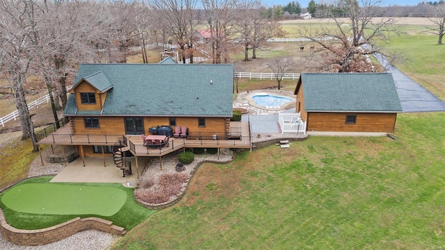 7467 Walshville Trl, Hillsboro, IL 62049 - view from above of property featuring a pool area