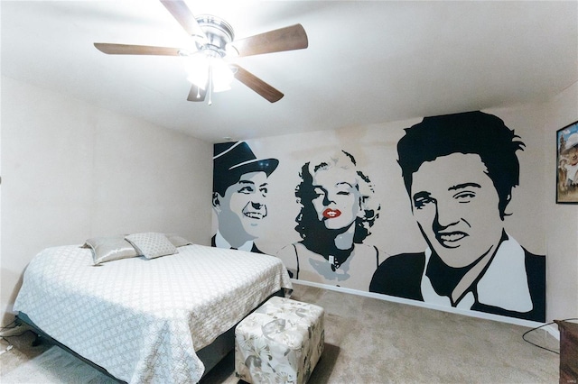 311 Dana Renee, Rolla, MO 65401 - bedroom with light colored carpet and a ceiling fan
