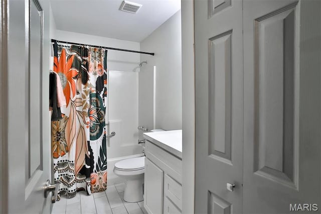 915 Sugar Lake Ct Unit 4, Saint Peters, MO 63376 - full bathroom featuring toilet, tile patterned floors, shower / tub combo, and vanity