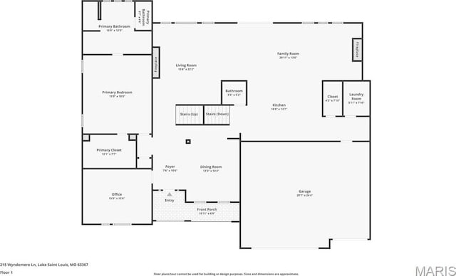 215 Wyndemere Ln, Lake St Louis, MO 63367 - floor plan / room layout
