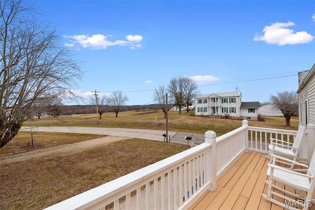 16683 Mill Rd, Marthasville, MO 63357 - wooden deck featuring a yard
