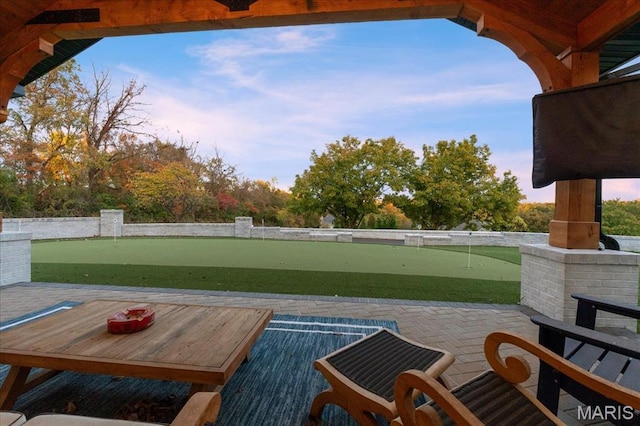 1824 Topping Rd, Saint Louis, MO 63131 - view of patio featuring an area to practice putting