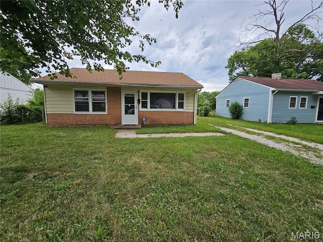 12 Agnes Dr, Cahokia, IL 62206 - view of front of property featuring brick siding and a front lawn