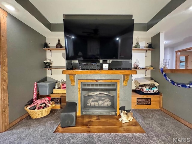 301 W Summer St, Monroe City, MO 63456 - carpeted living room featuring baseboards