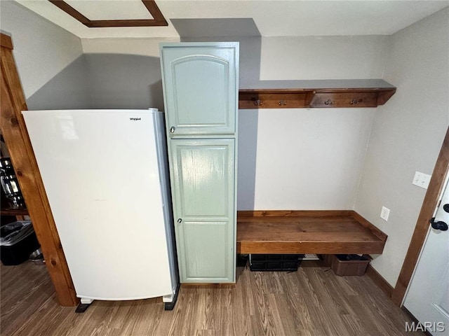 301 W Summer St, Monroe City, MO 63456 - mudroom with wood finished floors and baseboards