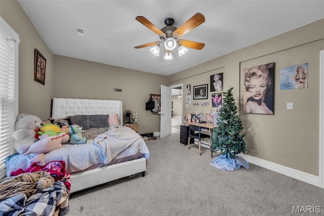 2942 Eagle Pointe Dr, Wentzville, MO 63385 - carpeted bedroom featuring a desk and ceiling fan