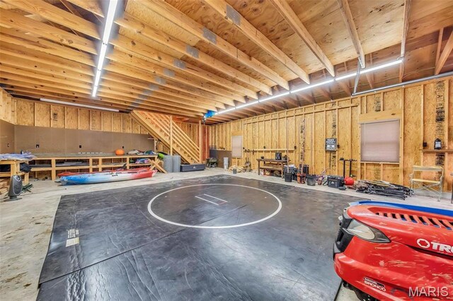 2942 Eagle Pointe Dr, Wentzville, MO 63385 - miscellaneous room featuring a garage and concrete flooring