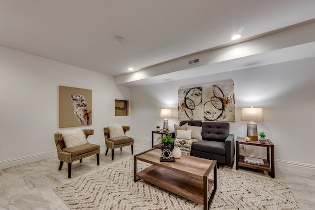 1029 Lami, Saint Louis, MO 63104 - living area featuring baseboards and recessed lighting